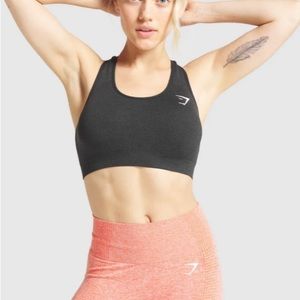 Gymshark | Vital Semaless Sports Bra Black Marl Size Large New